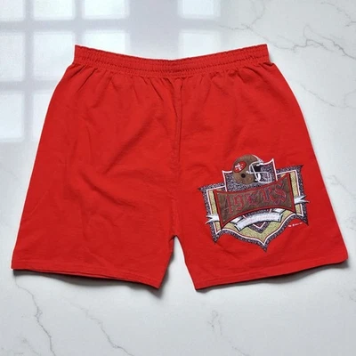Vintage 90's San Francisco 49ers Mens XL Sweat Shorts NFL Red NEW  - Image 1 of 4