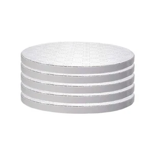 O’Creme Cake Board, White Round Cake Circles with Gorgeous Design, Sturdy & D... - Picture 1 of 7