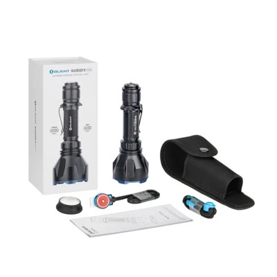Olight Warrior X Turbo Black Rechargeable Flashlight, 1100 Lumens, 1000 Meters - Image 1 of 4