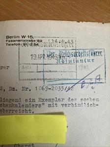 Oertzenscher Taschenkalender für die Offiziere des Heeres + Signiert Anschreiben - Bild 1 von 15