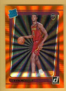 2021-22 Donruss #226 Evan Mobley RATED ROOKIE Holo Orange Laser