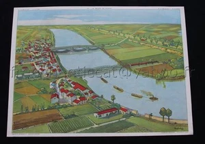 C337 Affiche Scolaire Végétation Vallée de plaine Confluent  Rossignol 29 30 - Picture 1 of 1