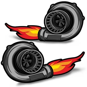 2 adesivi vinile turbo racing sticker auto moto bicicletta casco scotter - Foto 1 di 5