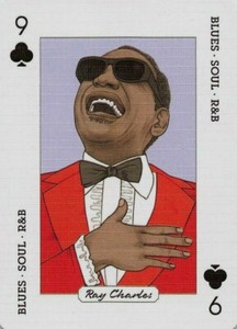 Ray Charles Blues & Soul singer Single Swap Playing Card  - 1 Card