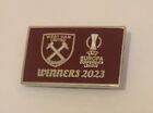 West Ham Utd Pin Badge   West Ham Winners In Prague 2023 Enamel Badge Claret