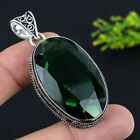 Chrome Diopside Gemstone 925 Sterling Silver Gift Jewelry Pendant 2.40" b556