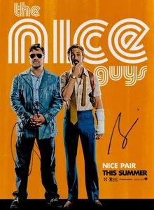 RYAN GOSLING AND RUSSELL CROWE SIGNED LARGE THE NICE GUYS PHOTO (1) - Picture 1 of 1