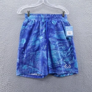 Realtree Fishing Ohana Mens Swim Trunk Medium Blue Lightweight Drawstring NEW - Picture 1 of 18