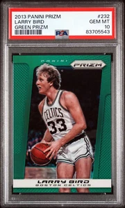 Larry Bird 2013 Panini Prizm #232 verde Prizm Celtics PSA 10 GEMA COMO NUEVO - Imagen 1 de 2