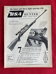 Vintage 1954 Print Ad BSA Inc. Hunter Short Action Rifle Advertisement - Picture 1 of 7