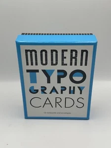 Modern Typography Notecards: 12 Notecards and Envelopes - Foto 1 di 14