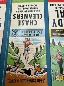 VTG Advertising Matchbooks Salesman Sample Tobacconalia  Lil’Abner Style Humor - Picture 1 of 10