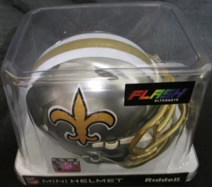 NEW ORLEANS SAINTS RIDDELL SPEED FLASH MINI HELMET NEW IN BOX - Picture 1 of 1