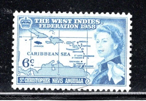 BRITISH ST CHRISTOPHER NEVIS ANGUILLA  STAMPS  MINT HINGED LOT 1150AT Cover