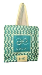 LOLOI Jute Burlap Eco Shopping Tote Beach Bag Wipe Clean Long Soft Straps - Picture 1 of 6