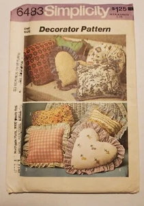 Almohadas Simplicity 6483 - Cinco Formas, 14-16" Patrón SIN CORTAR - Imagen 1 de 2