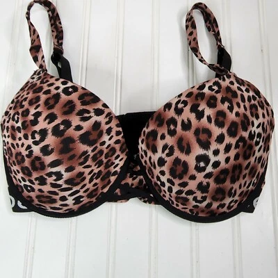 Sujetador Bebe Leopardo Guepardo Estampado Animal Con Aros Acolchado/Push-Up Talla 34DD  Foto 1 de 4