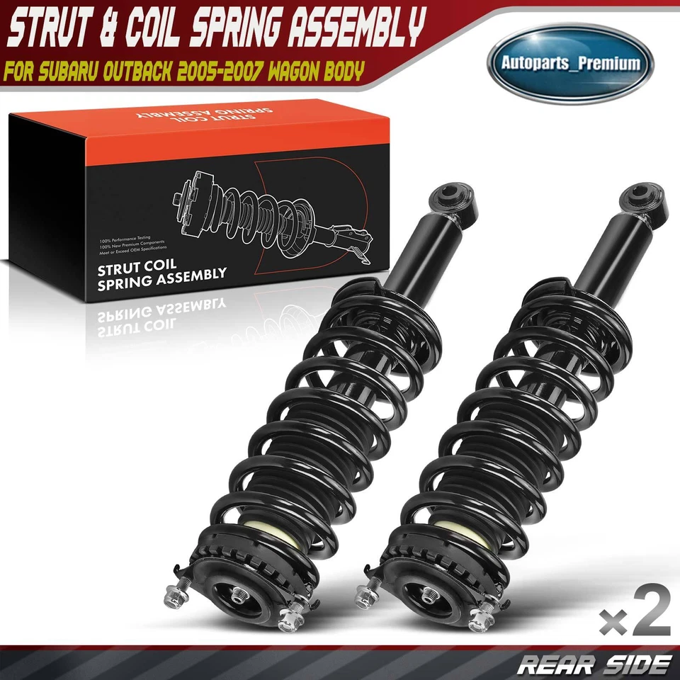 2Pcs Rear Strut and Coil Spring Assembly for Subaru Outback 2005-2007 Wagon Body Foto 1 de 4