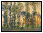 Claude Monet - Pappeln in Giverny bei Sonnenaufgang , Schattenfugenrahmen