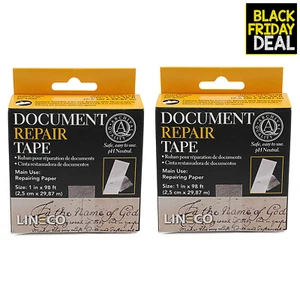 Lineco Archival Document Repair Tape 1-Inch x 98 Feet Repairs Prints Art, 2-Pack - Picture 1 of 4