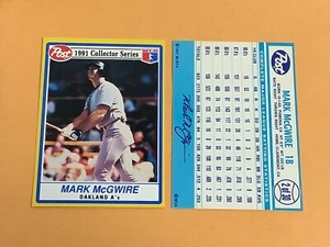 Mark McGwire 1991 Post Cereal #2 of 30 NRMT To Nrmt/mint