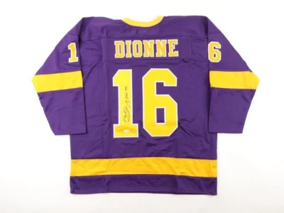 Marcel Dionne Signed Los Angeles Kings Purple Jersey Inscribed "HOF 92"(JSA COA) - Image 1 of 4