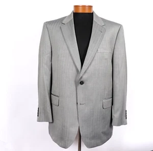 Jos A Bank Signature 44 R Mens Silk Wool Herringbone Blazer Sport Coat 344 - Picture 1 of 6