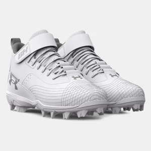 Under Armour Men Harper 7 Mid RM White Baseball Cleats 3025587-100 Mens Size 13 - Picture 1 of 6