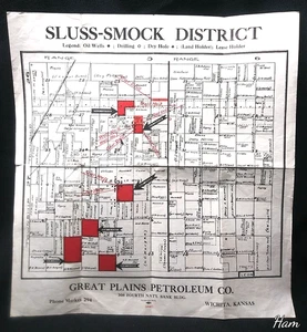 Antique map OIL FIELD & WELL LOCATIONS Butler KANSAS Great Plains Petroleum 1918 - Picture 1 of 2