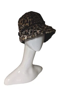 Vintage Fashion Accessory,Leopard Print Bucket Hat, 1960,Luxury ,Regency, - Picture 1 of 3