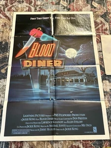 BLOOD DINER Vintage 1986 One Sheet Poster Kult Horror LESEN - Bild 1 von 12