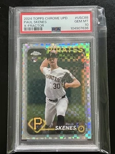 2024 Topps Chrome Update Series - Paul Skenes #USC88 X-Fractor (RC) PSA 10 - Picture 1 of 2