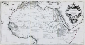 Norte de África África África continente africano continente mapa mapa Santini grabado - Imagen 1 de 1