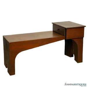 Vintage Bauernhaus Metzger Block länglicher Beistelltisch - Bild 1 von 14