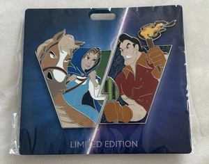 D23 Expo 2024 LE 400 Disney Pin MOG WDI Heroes Vs Villains Belle Beauty Gaston - Picture 1 of 4