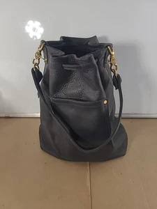 Finns Fickle Goods Black Leather Tie Bag Purse NOS - Picture 1 of 7