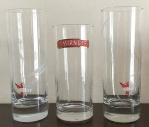 Smirnoff tall hi-ball glasses - set of 3 - Picture 1 of 20