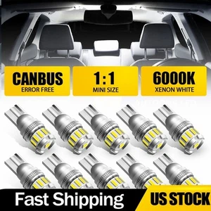 10/20X 194 T10 2825 W5W White LED Dome/Map/Door/Trunk/License Plate Light Bulb T - Picture 1 of 16