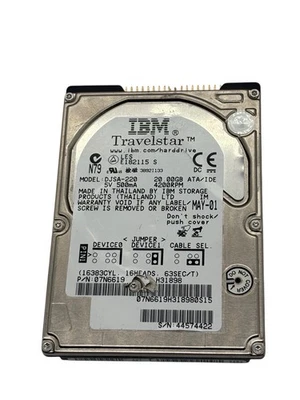IBM Travelstar DJSA-220 20GB Laptop IDE Drive P/N: 07N6017 - Image 1 of 3