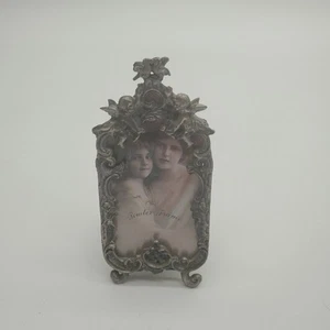 Bilderrahmen Zinn Cherubs und Vögel gerollt - Bild 1 von 5