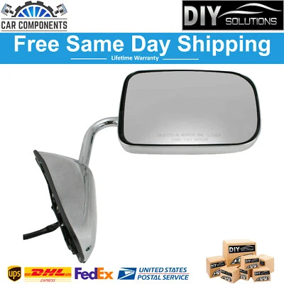 Espejo retrovisor eléctrico plegable cromado TRQ lado derecho para Dodge D100 1988-1993 Foto 1 de 4