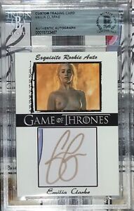 Game of Thrones GOT Exquisite Emilia Clarke Auto Autograph Cut Beckett BAS C