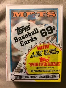 1988 Topps Baseball Cello Pack Roger McDowell Mets Top & Dave Smith Astros Back - Picture 1 of 2