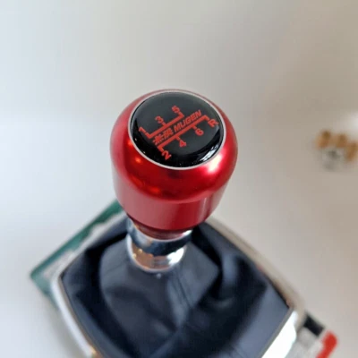 PERILLA DE CAMBIO DE ALUMINIO ROJO TIPO R 6S JDM para CIVIC EP3 FN2 FK8 S2000 CR-Z DC5 Foto 1 de 4