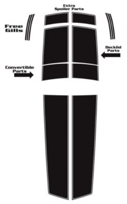 Camaro Rally Racing Stripes Decals 3M Vinyl Decal Graphics 2010 - 2013 Camaro 3M - Image 1 of 4