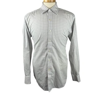 Michael Kors Button Shirt Mens 16 34/35 Large Checkered Long Sleeve - Picture 1 of 10