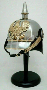 German Armor Steel Helmet Medieval Knight Brass German Helmet Halloween Gift - Picture 1 of 3