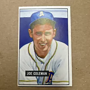 1951 Bowman JOE COLEMAN Philadelphia Athletics Vintage Baseball Card #120 NMINT - Picture 1 of 10