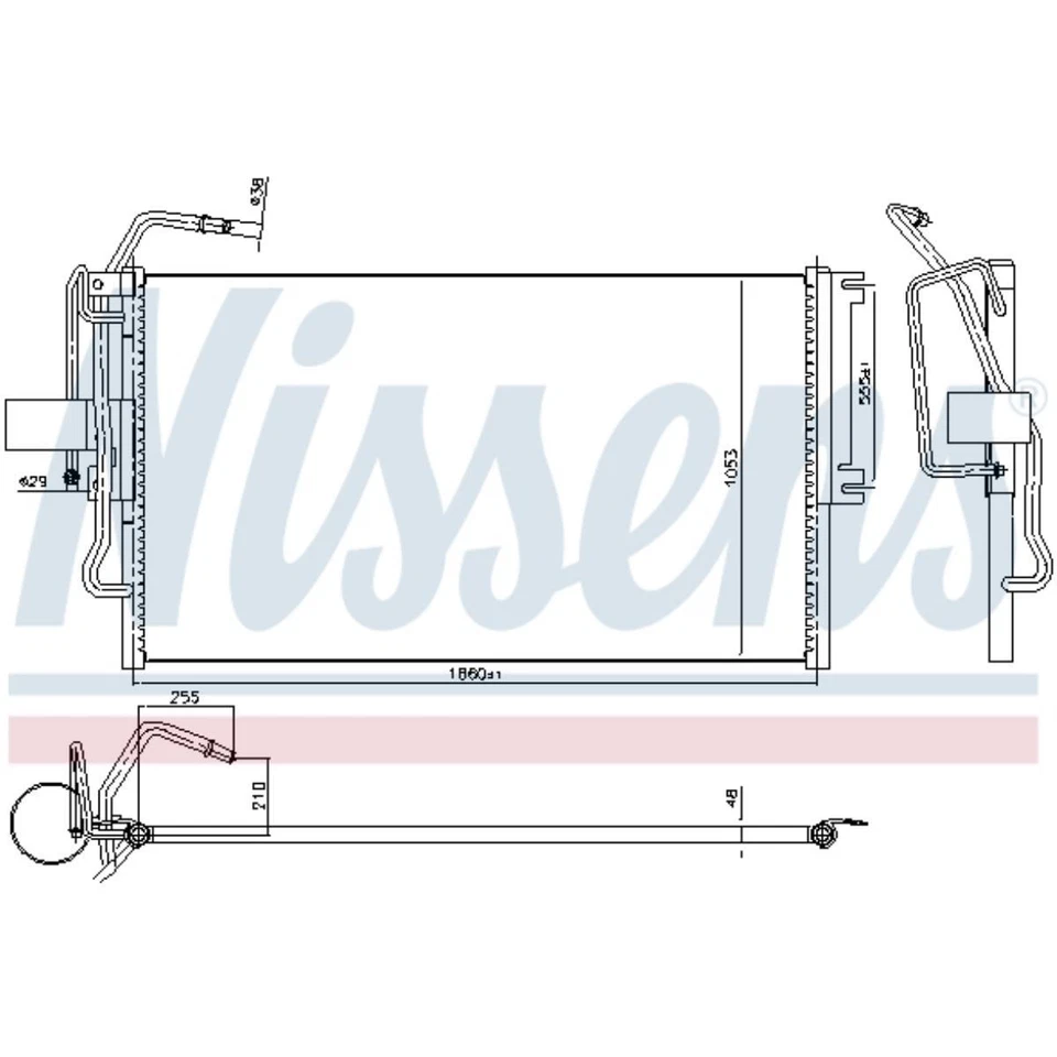 Condensador Aire Acondicionado Aluminio NISSENS Para Opel Vectra B J96 31_ 38_ - Imagen 1 de 1