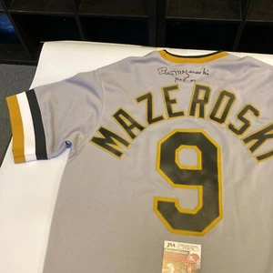 Bill Mazeroski Hall Of Fame 2001 Signed Pittsburgh Pirates Jersey JSA COA - Picture 1 of 9